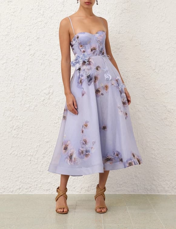 ZIMMERMANN Hypnotic Picnic Dress silk linen 5775DF251