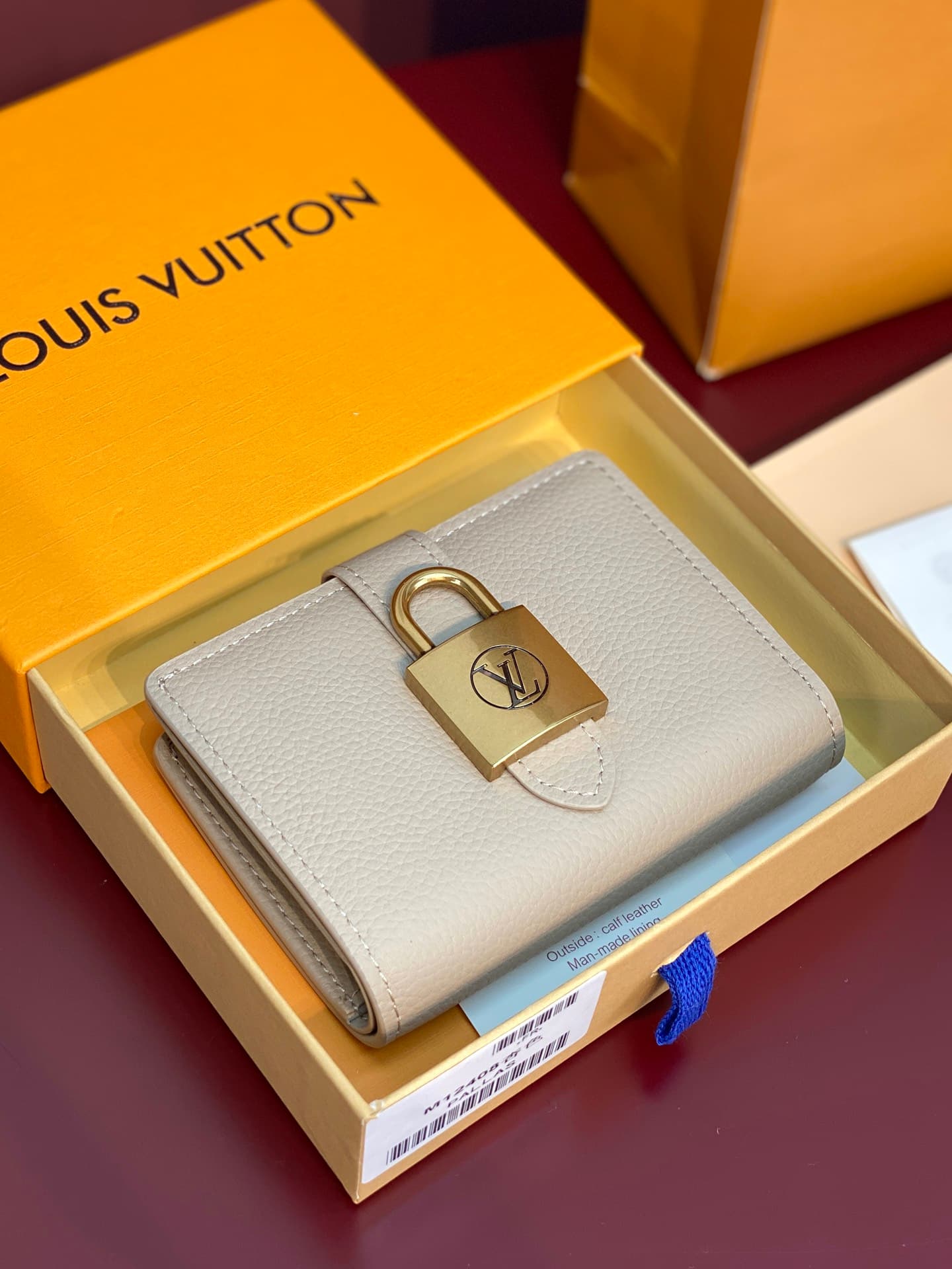 Louis Vuitton Low Key Compact Wallet Beige Smooth calfskin M12408 High