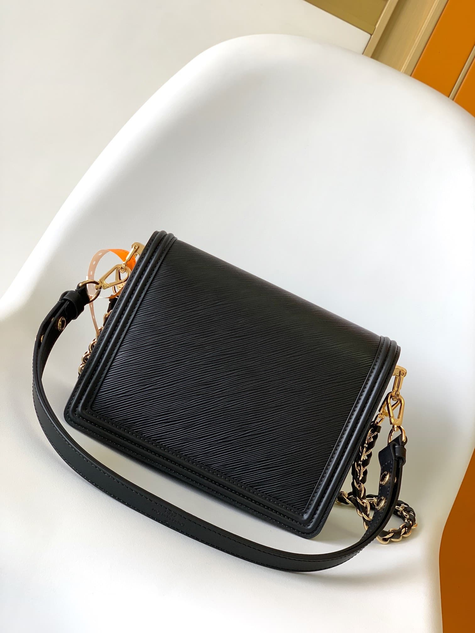 Louis Vuitton Dauphine MM Black Epi grained cowhide leather M56141 High