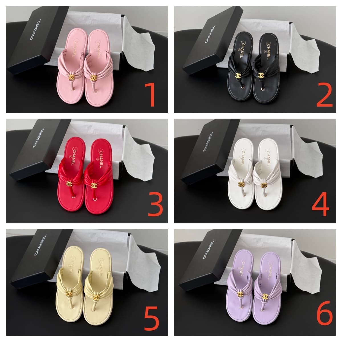 Chanel Coco Beach thong sandals