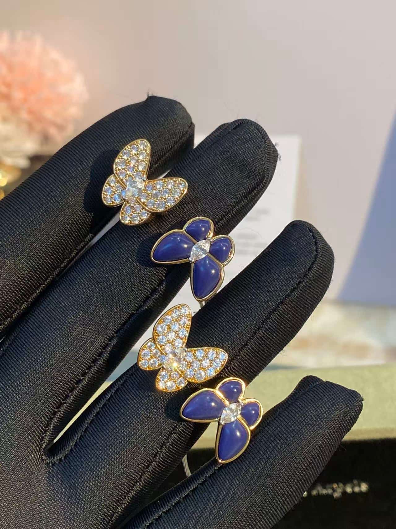 Van Cleef & Arpels Two Butterfly Ring High-end version V gold plating