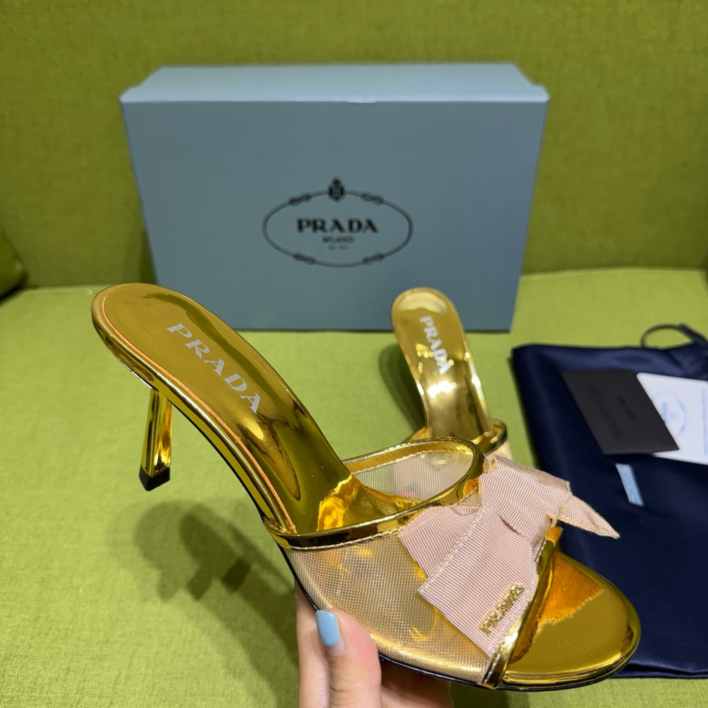 Prada Mesh fabric Sandal Shoes Women