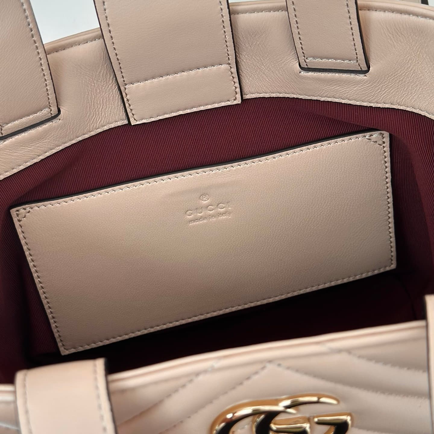 Gucci Betty small tote bag 847386 pale pink leather High