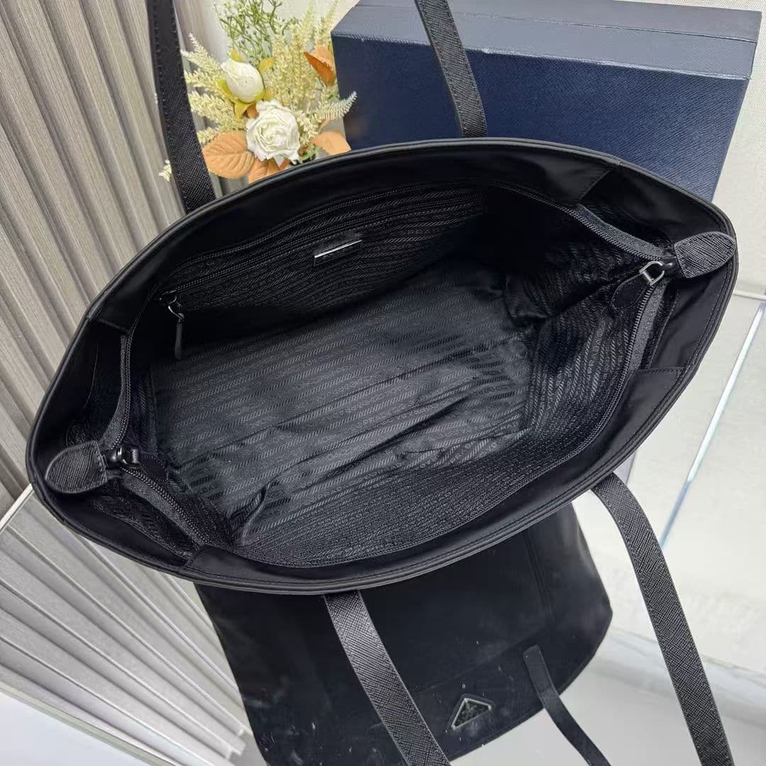 Prada Re-Nylon Tote Bag Black High