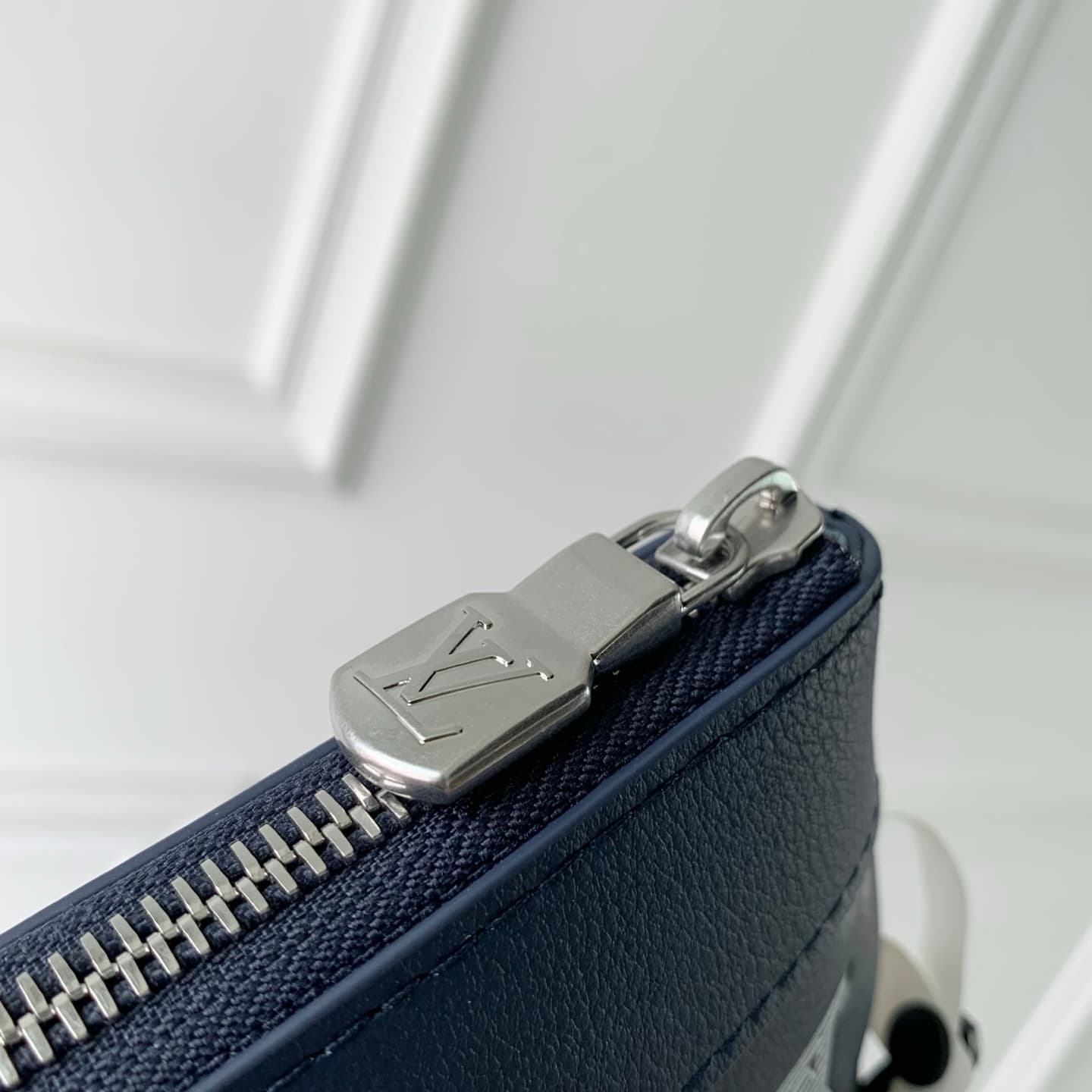 Louis Vuitton Pochette To-Go Navy Blue Monogram Shadow calfskin leather M28913 High