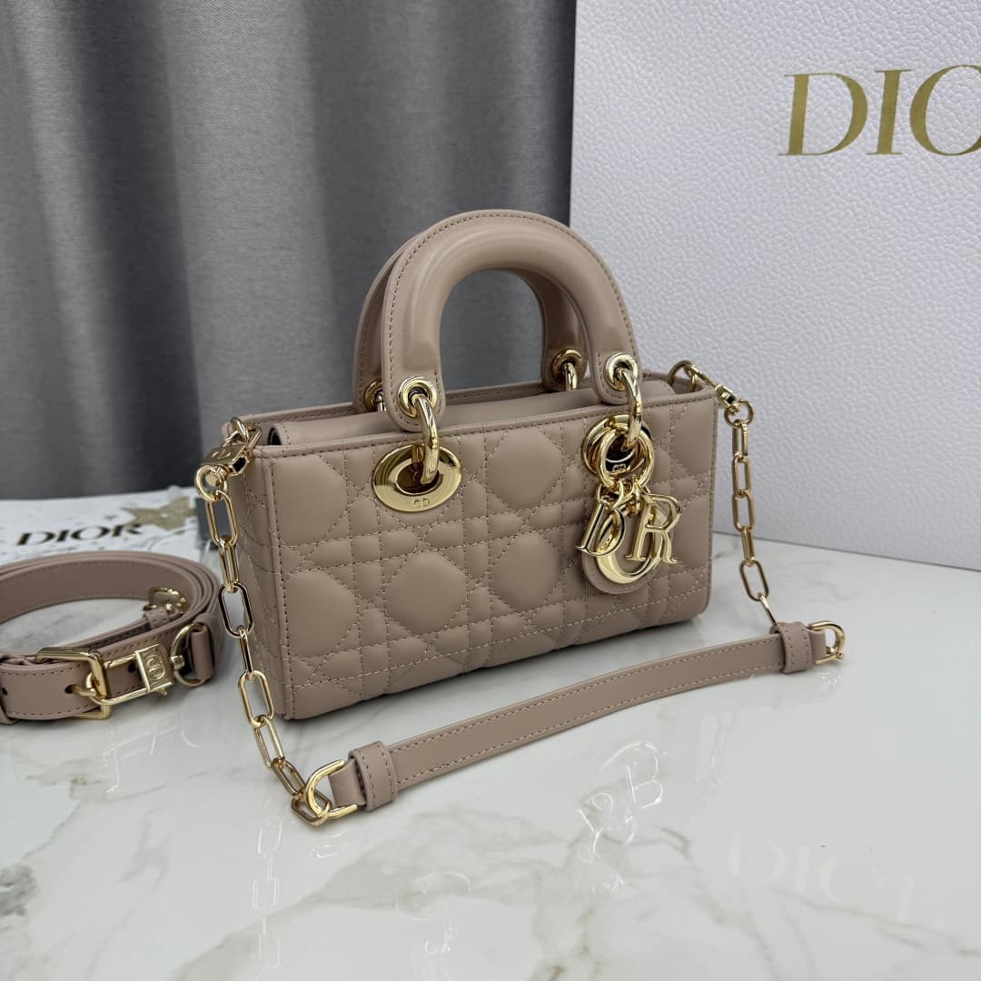 Dior Lady D-Joy Bag Beige Cannage Lambskin M0636 High