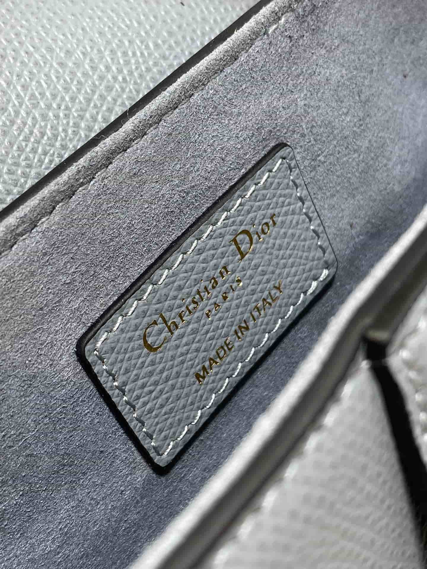 Mini SADDLE BAG Grained Calfskin Light Grey High