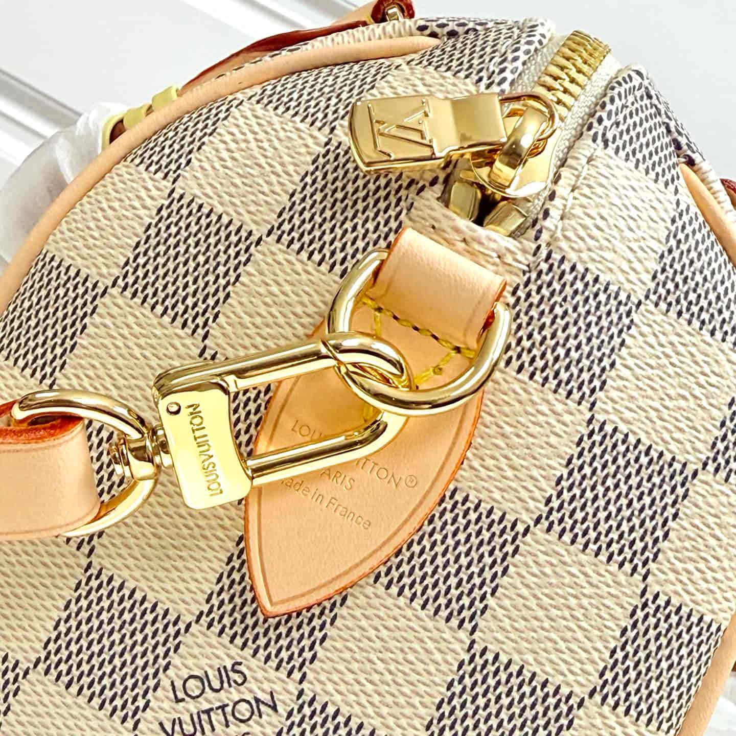 Louis Vuitton Speedy Bandoulière 20 Damier Azur/Banana Yellow Coated canvas N40950 High