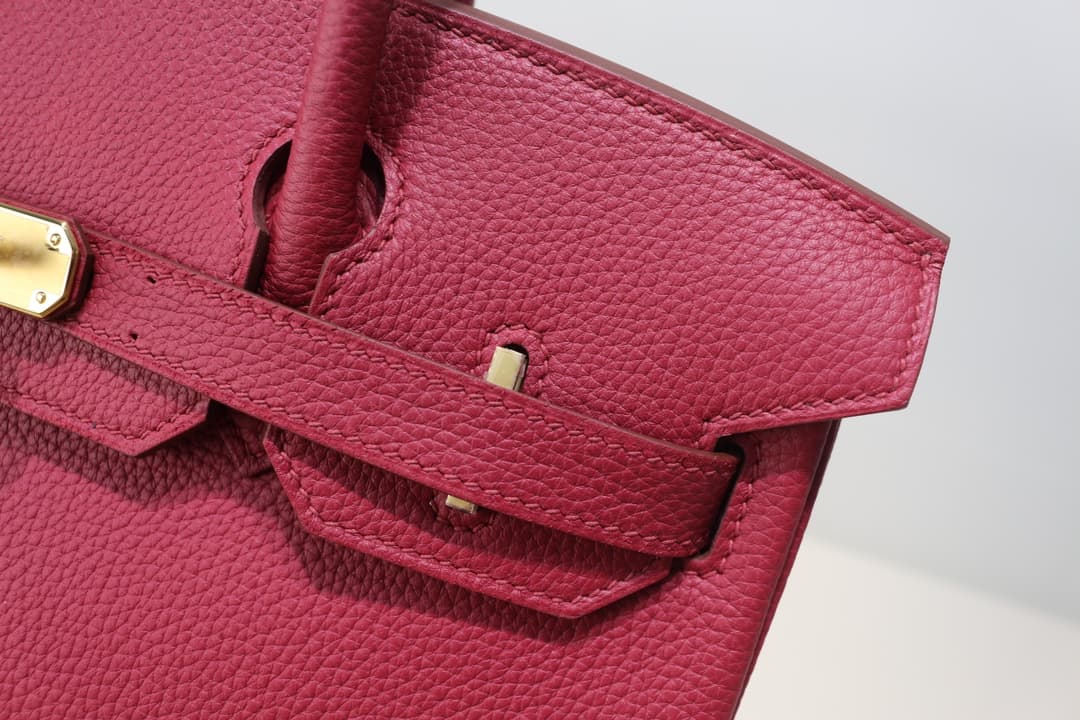 Hermes Birkin 25/30/35cm Bag Togo Leather In Rubis WAX High