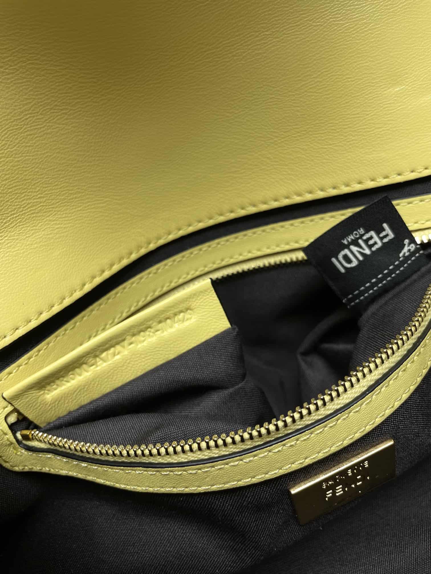 BAGUETTE leather bag Yellow High
