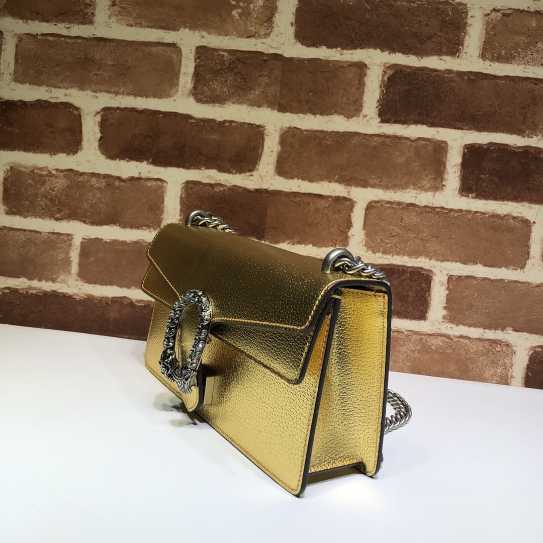 DIONYSUS MEDIUM RECTANGULAR BAG 499623 Leather Gold high