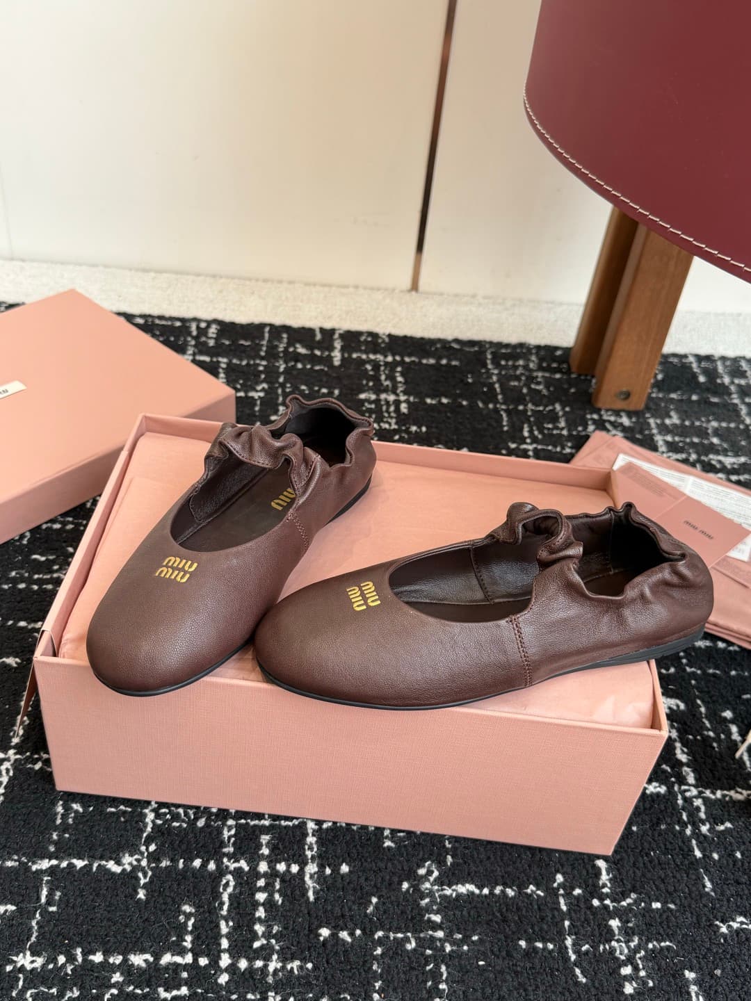 Miu Miu Ruches Ballerinas Flat Shoes Women