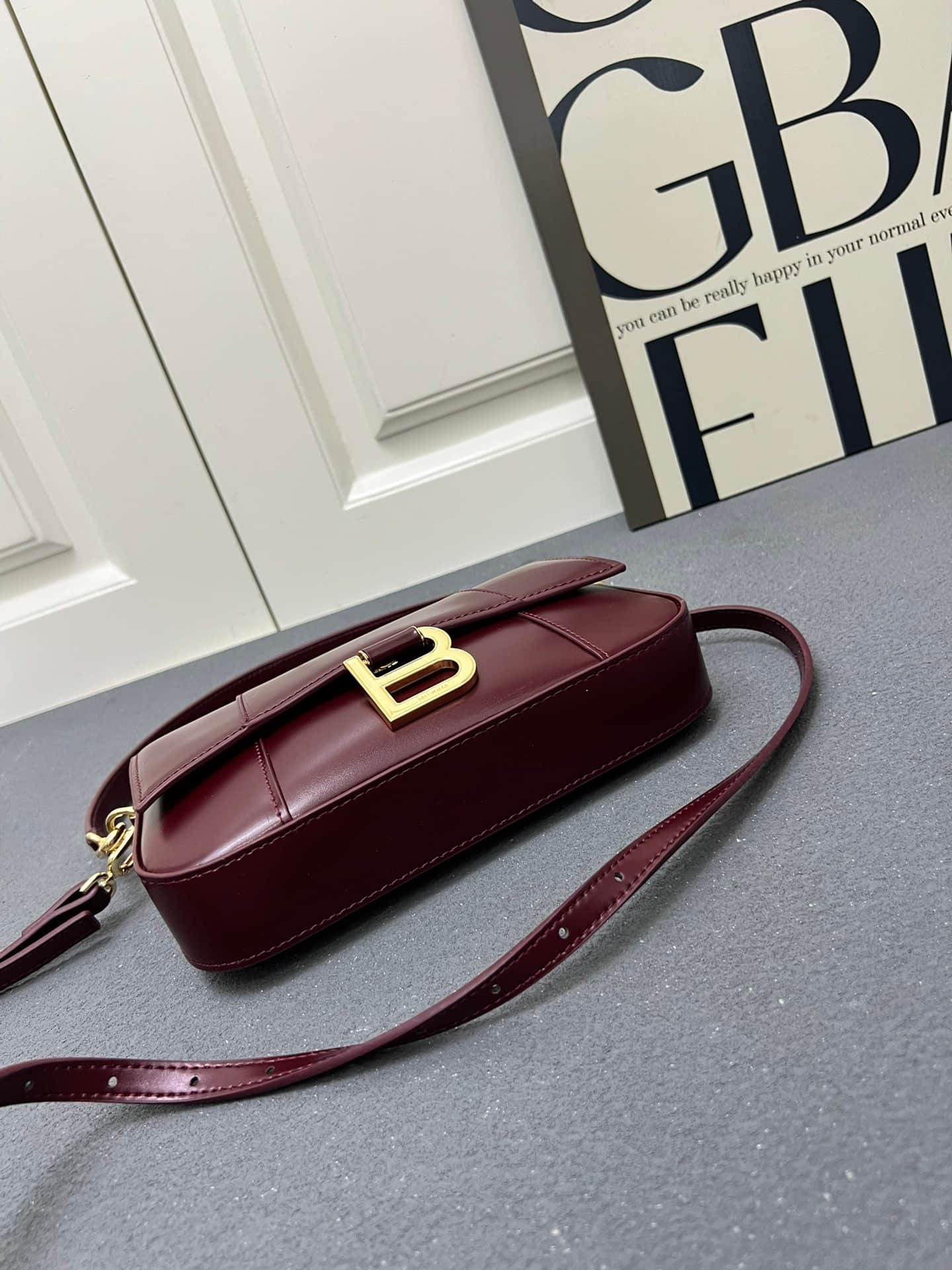 Balenciaga Hourglass sling bag Claret High
