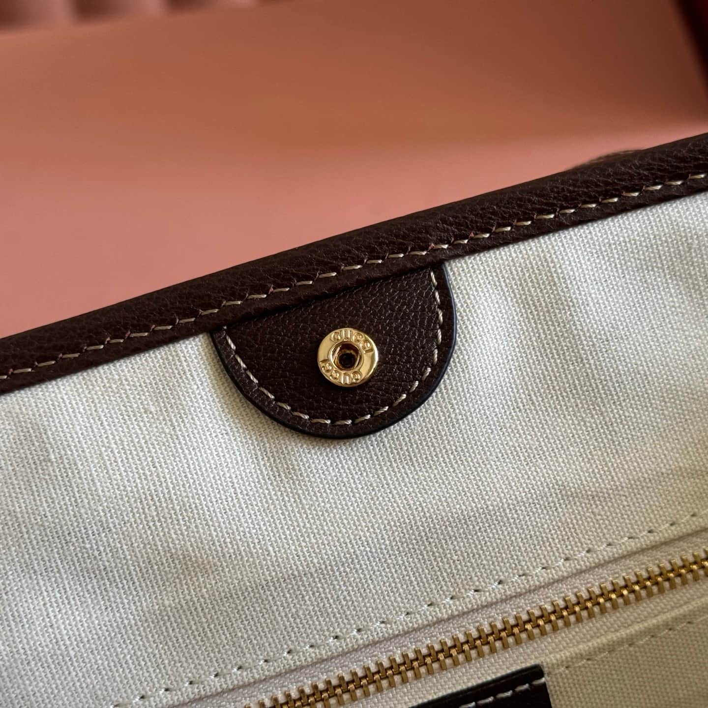 Gucci Tribeca small tote bag with charm natural canvas ‎A0034E High