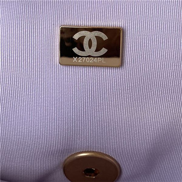 Large Chanel 19 Flap Bag Lambskin Lilac High