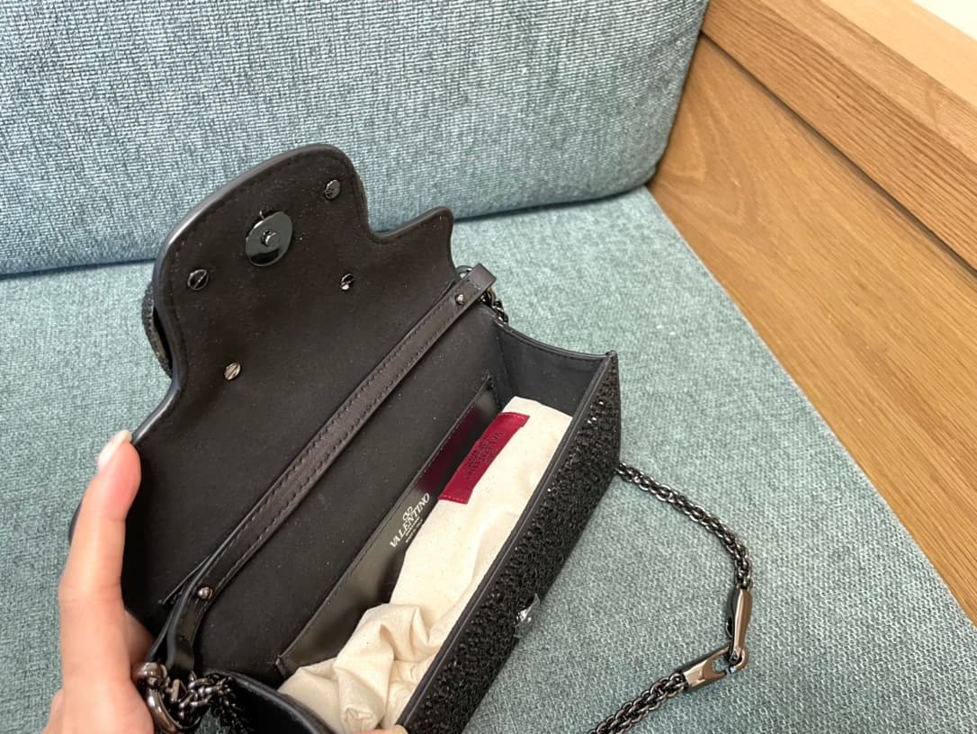 Valentino Garavani Locò Small Shoulder Bag in Black High