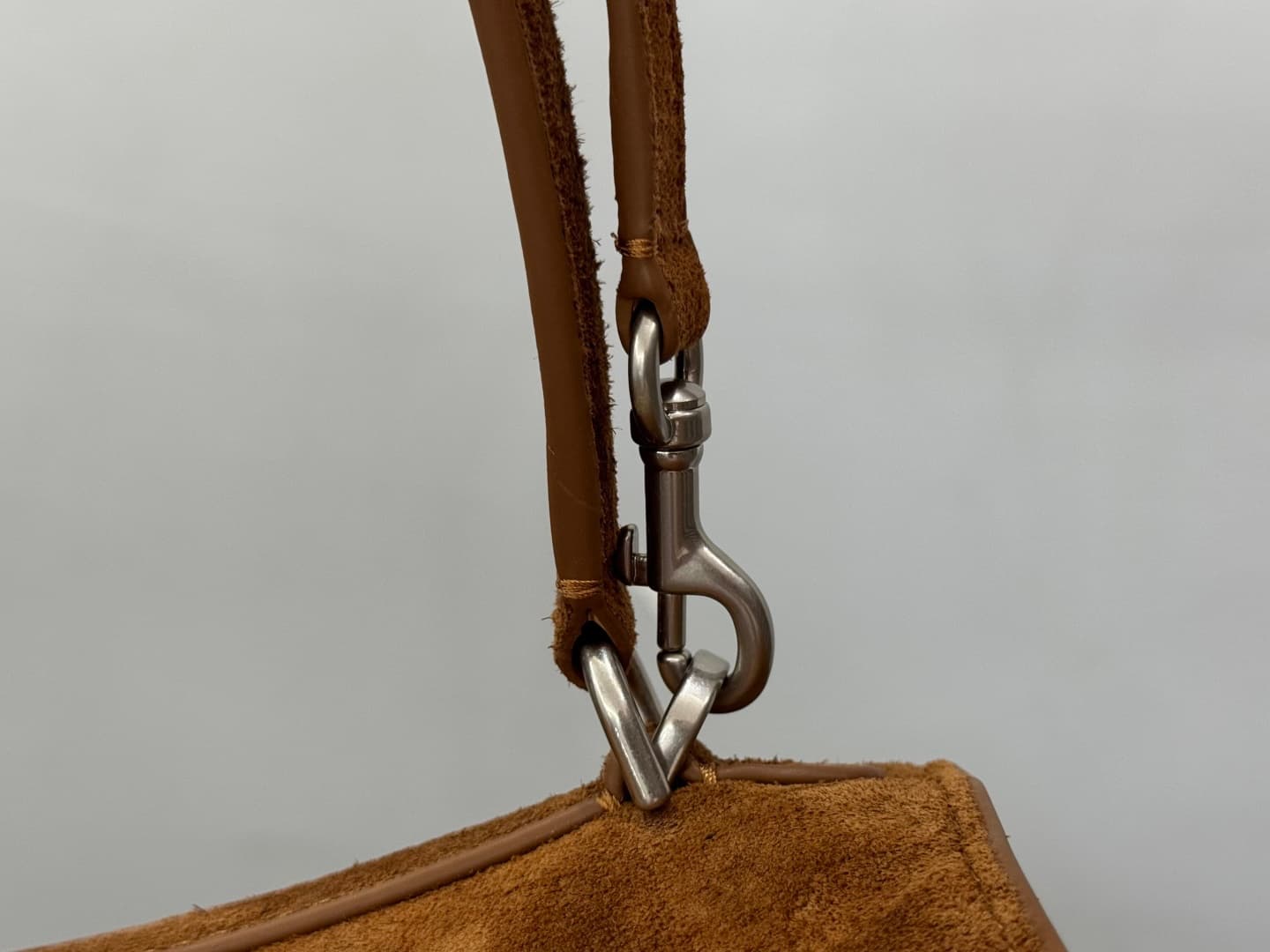 Balenciaga Rodeo Mini Bag in Camel Waxed Suede Calfskin With Silver-Tone Metal TOP
