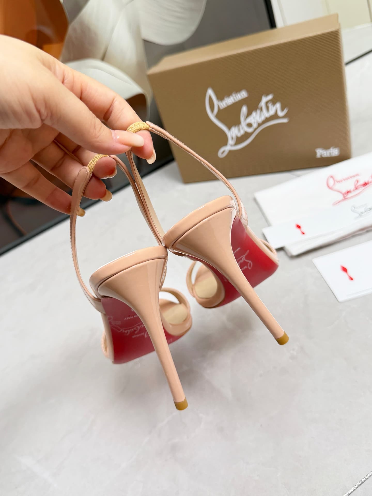 Christian Louboutin Loubigirl patent leather sandals
