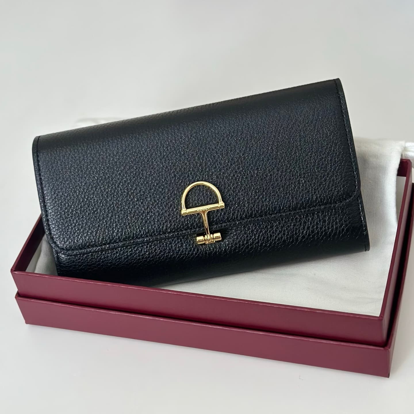 Gucci Softbit continental wallet ‎828147 Black High