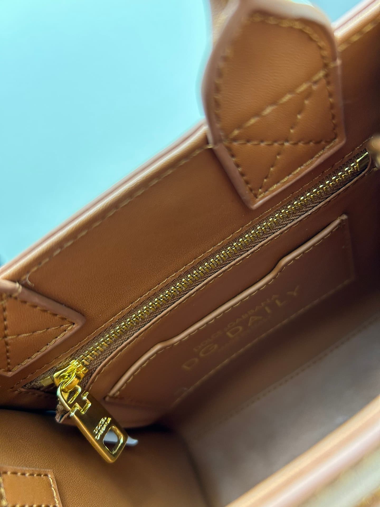 Dolce & Gabbana Mini DG Daily Tote Bag Brown Calfskin High