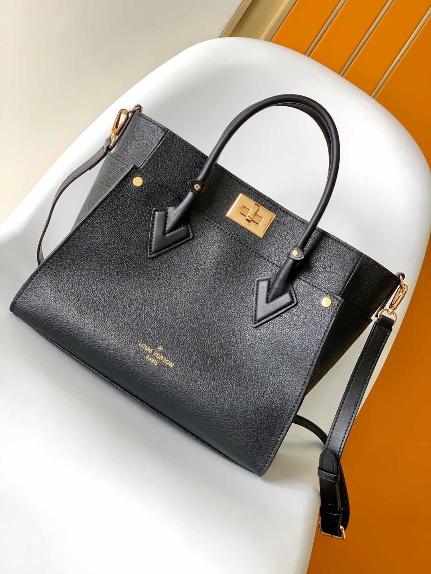 Louis Vuitton On My Side GM Black Calf leather and perforated calf leather M22225 High