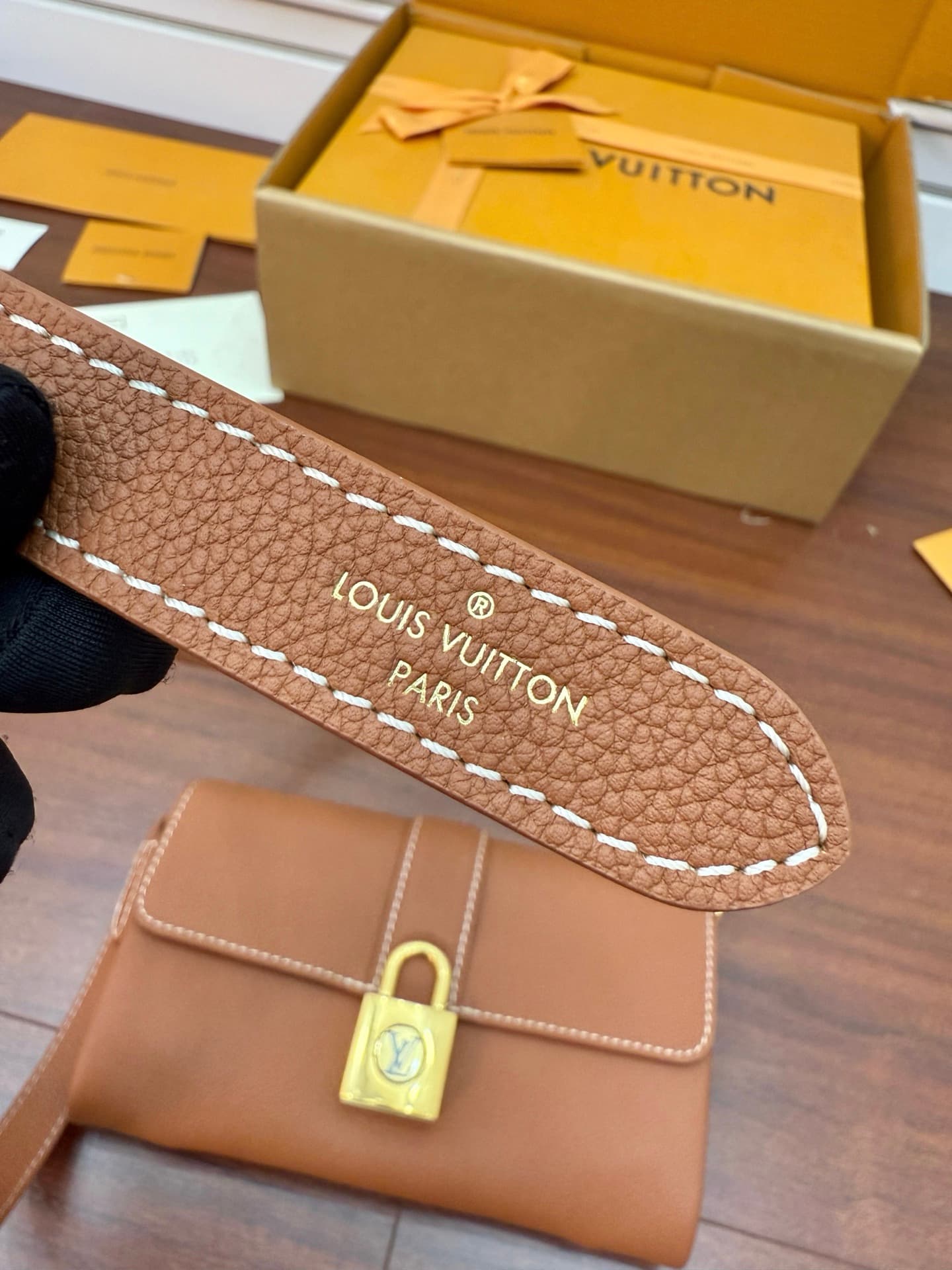 Louis Vuitton Wallet On Chain Low Key Cognac Brown Calfskin leather M12147 TOP