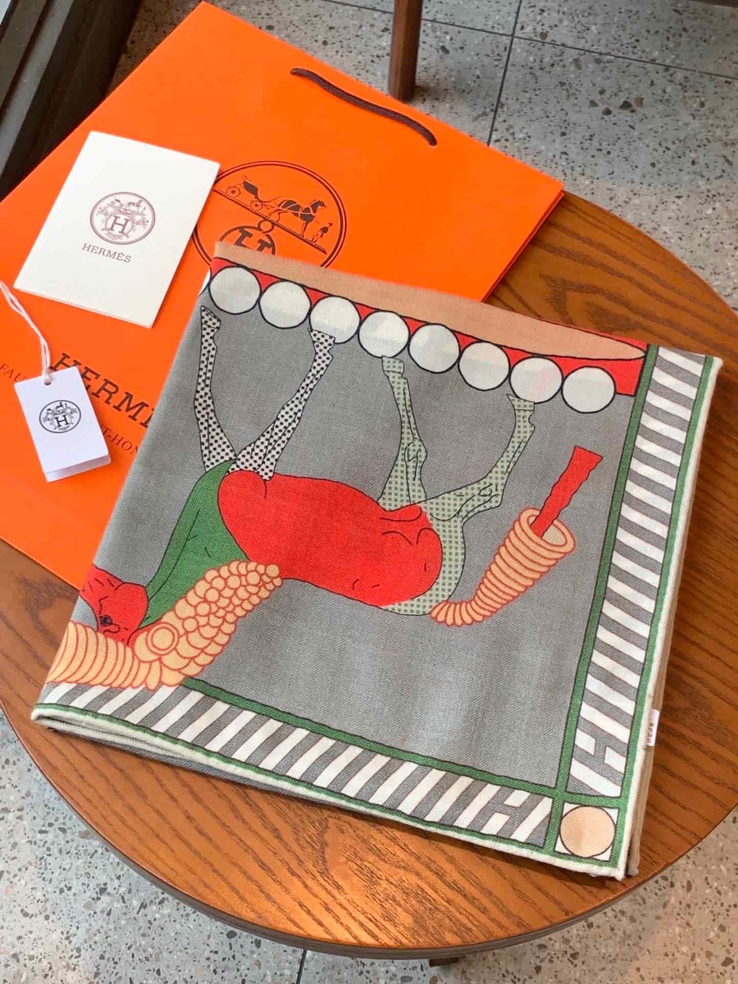 Hermes cashmere and silk shawl