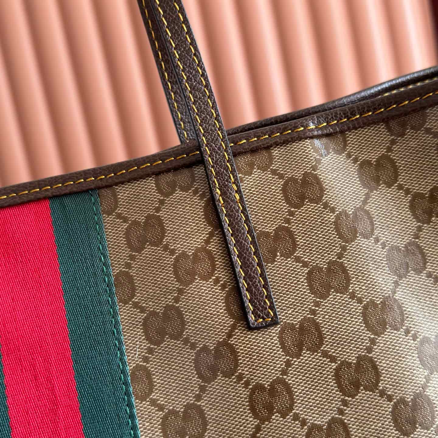 Gucci Tribeca large tote bag sand and brown GG canvas  ‎874745 High