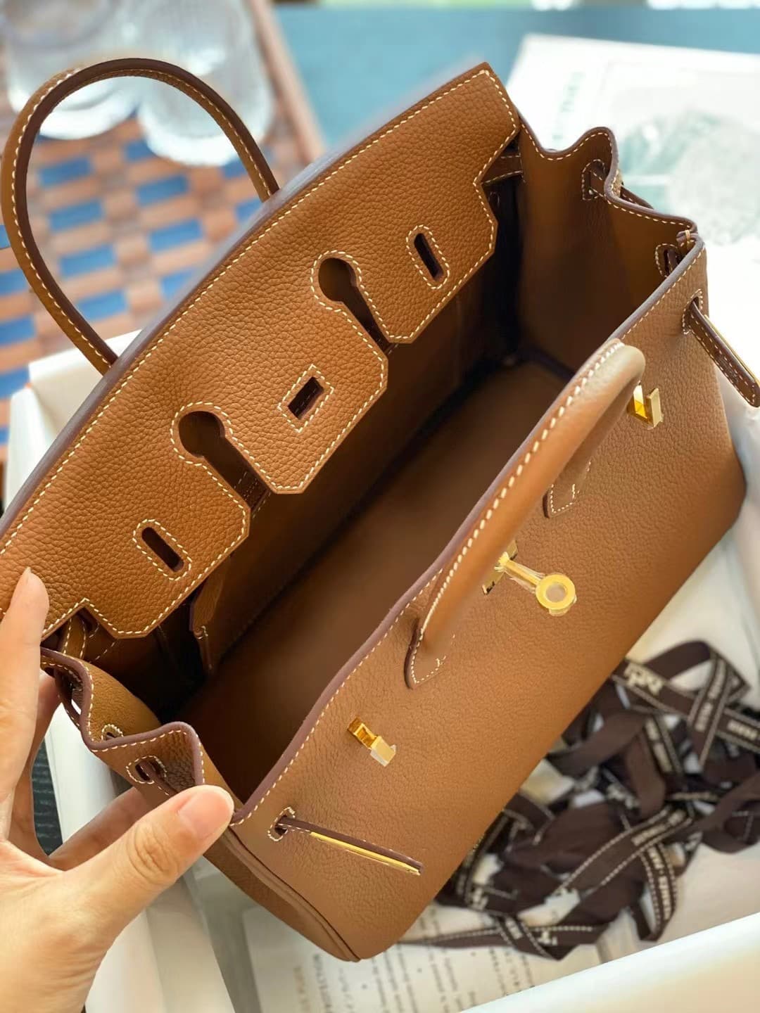 Hermes Birkin 25/30/35cm Bag Togo Leather With Veins Gold WAX High Customizing Style