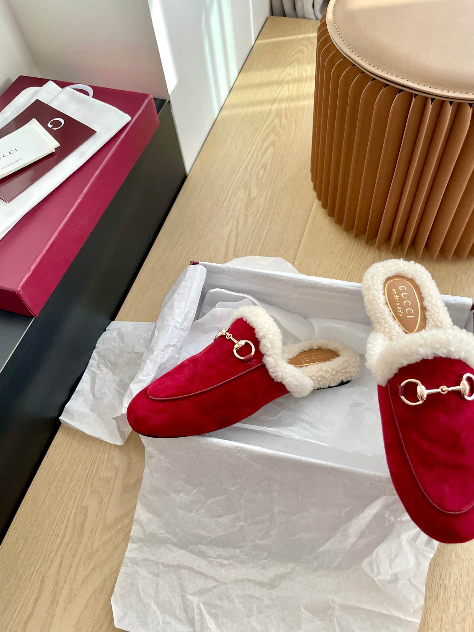 Gucci Women's Princetown slipper in GG velvet