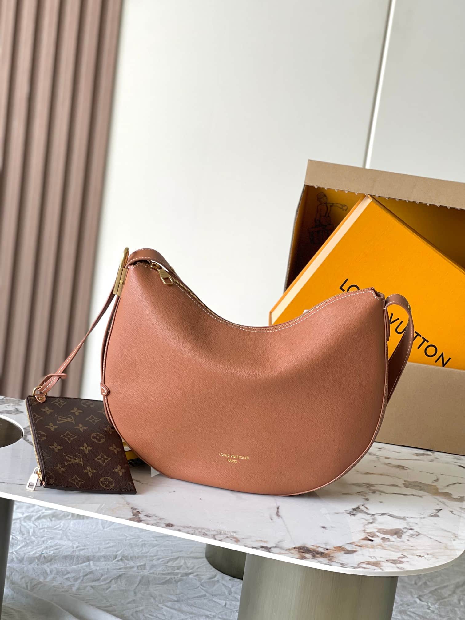 Louis Vuitton Low Key Cookie MM Cognac Calf leather M14642 TOP