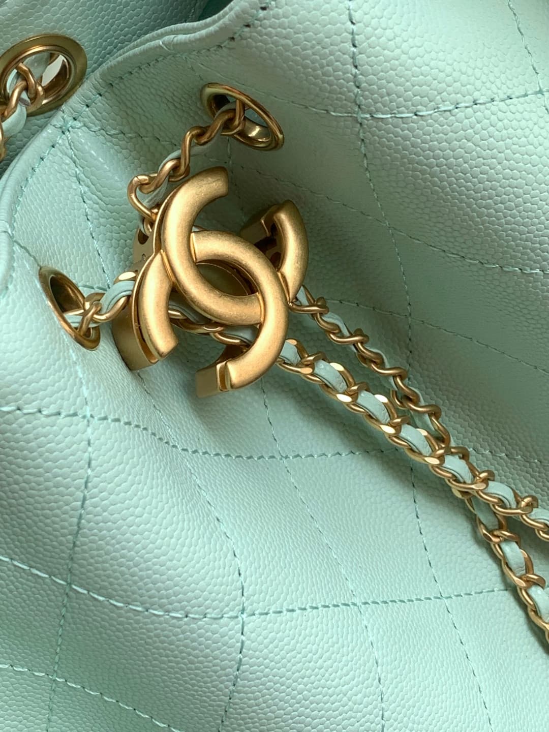 Chanel 25 Medium Hobo Medium handbag AS5311 Grained Calfskin & Gold-tone Metal Light Green A