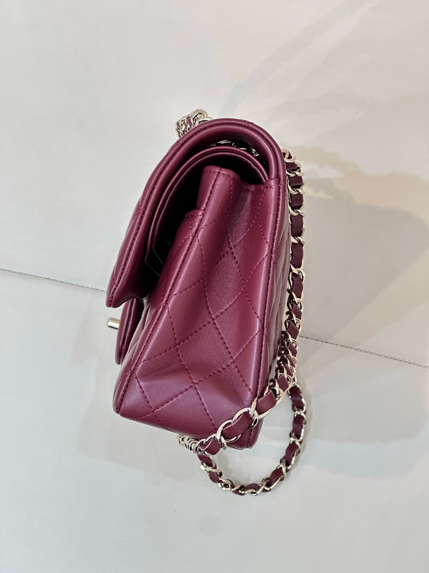 Chanel Medium CLASSIC HANDBAG Lambskin Gold-Tone Metal Dark Brown TOP