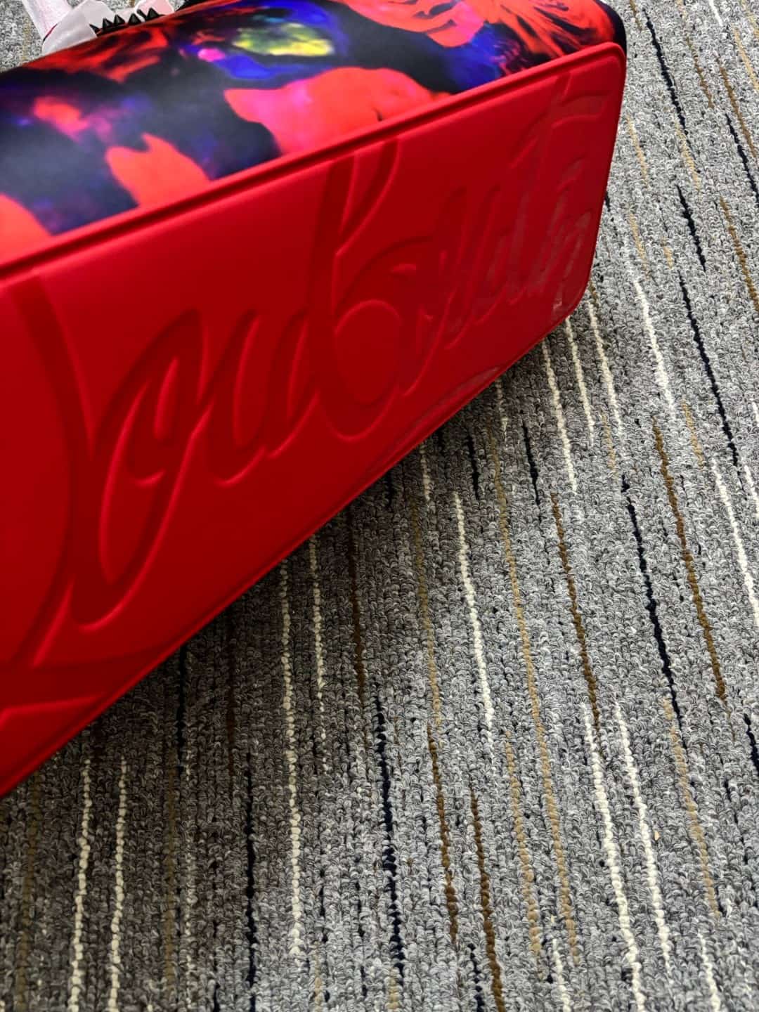 Christian Louboutin Cabata Tote Bag Soft Roses Printed Calf Leather And Spikes High