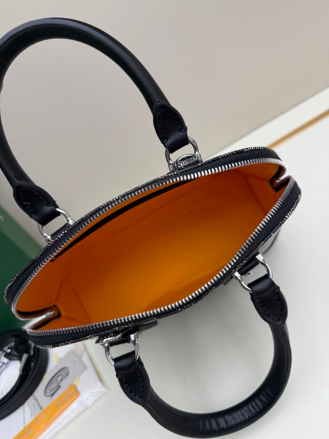 Goyard Vendôme mini bag in Goyardine coated canvas black high