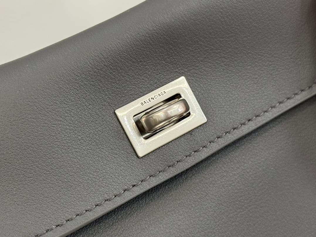 Balenciaga Rodeo Mini Bag in Grey Leather With Silver-Tone Metal TOP