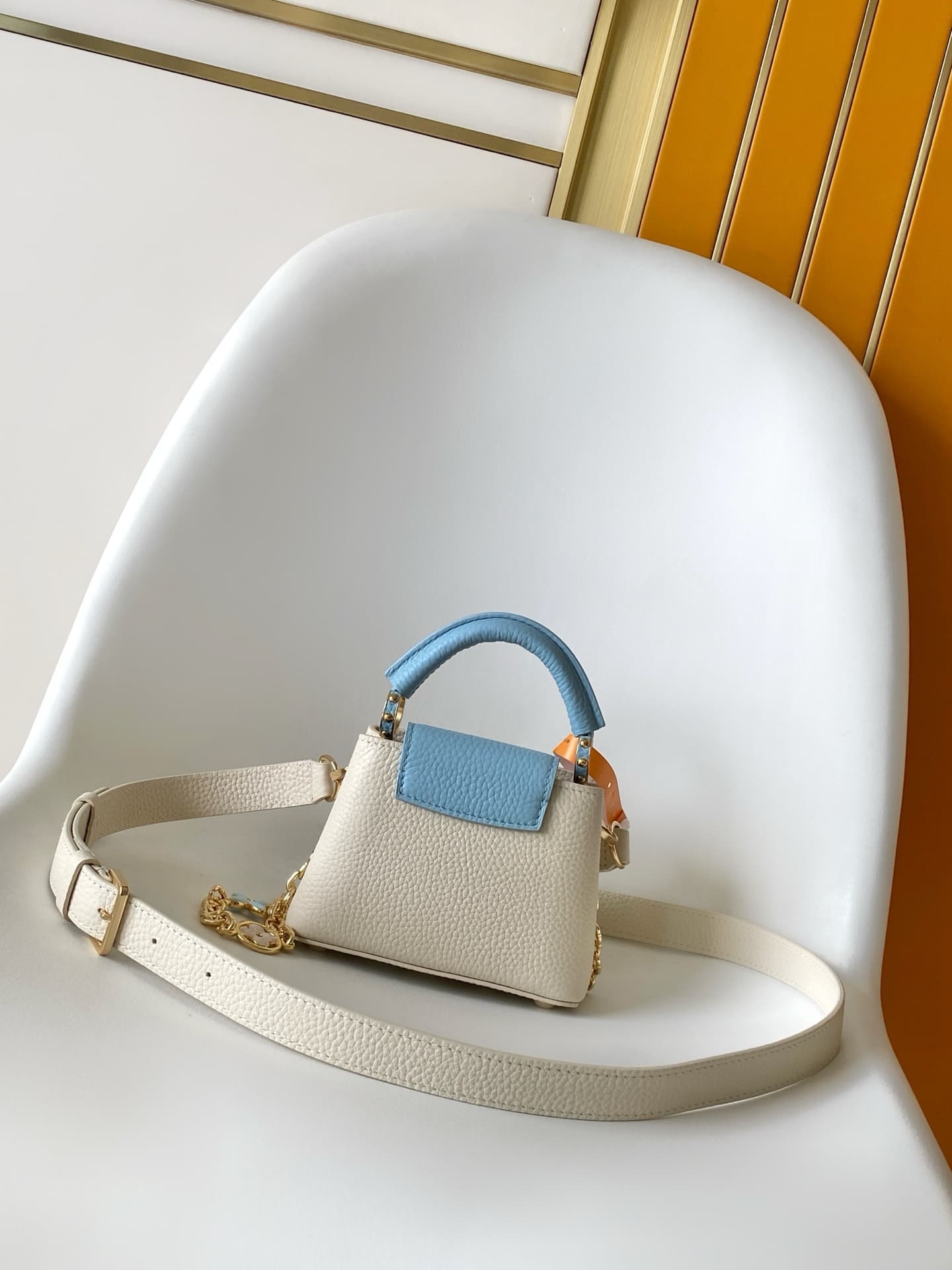 Louis Vuitton Capucines Mini Quartz/Washed Blue/Snow Taurillon leather M2A443 TOP