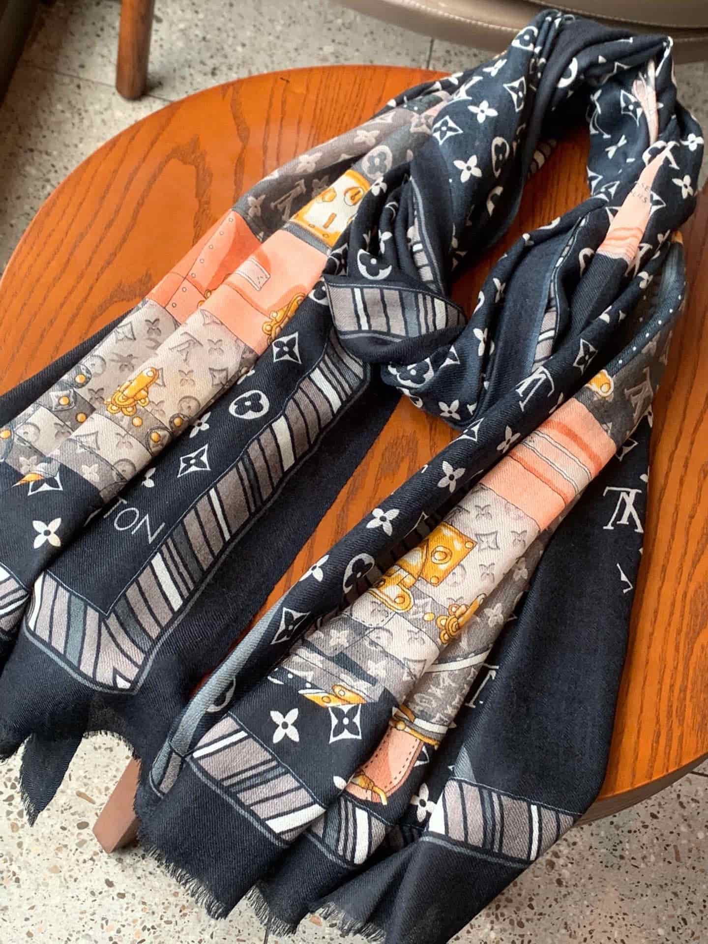 Louis Vuitton Monogram Lets Go Square Scarf