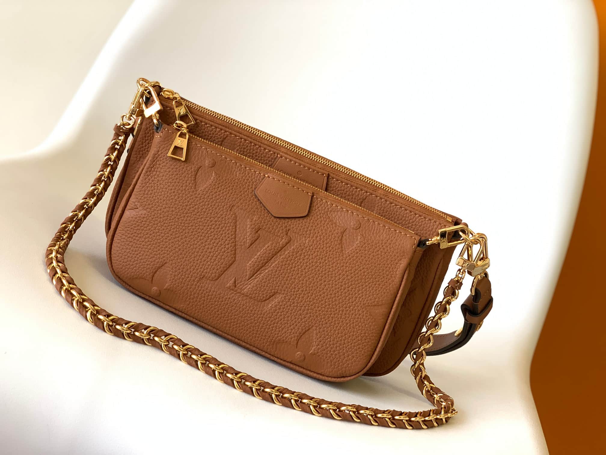 Louis Vuitton Multi Pochette Accessoires Bicolor Empreinte leather M45984 High