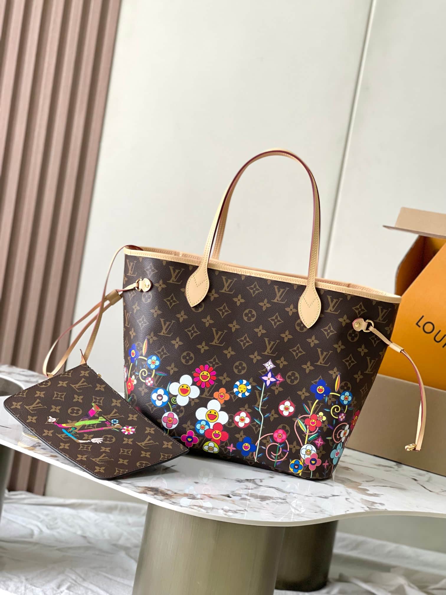 Louis Vuitton x Murakami Neverfull MM Monogram coated canvas M13271 Top