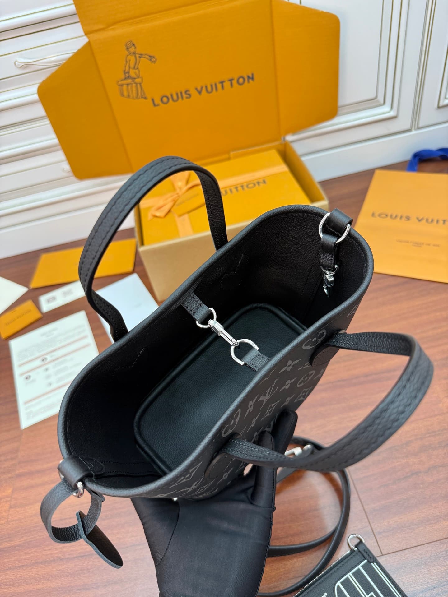 Louis Vuitton Neverfull Bandoulière Inside Out BB Monogram Eclipse/Black Coated canvas M15210 TOP
