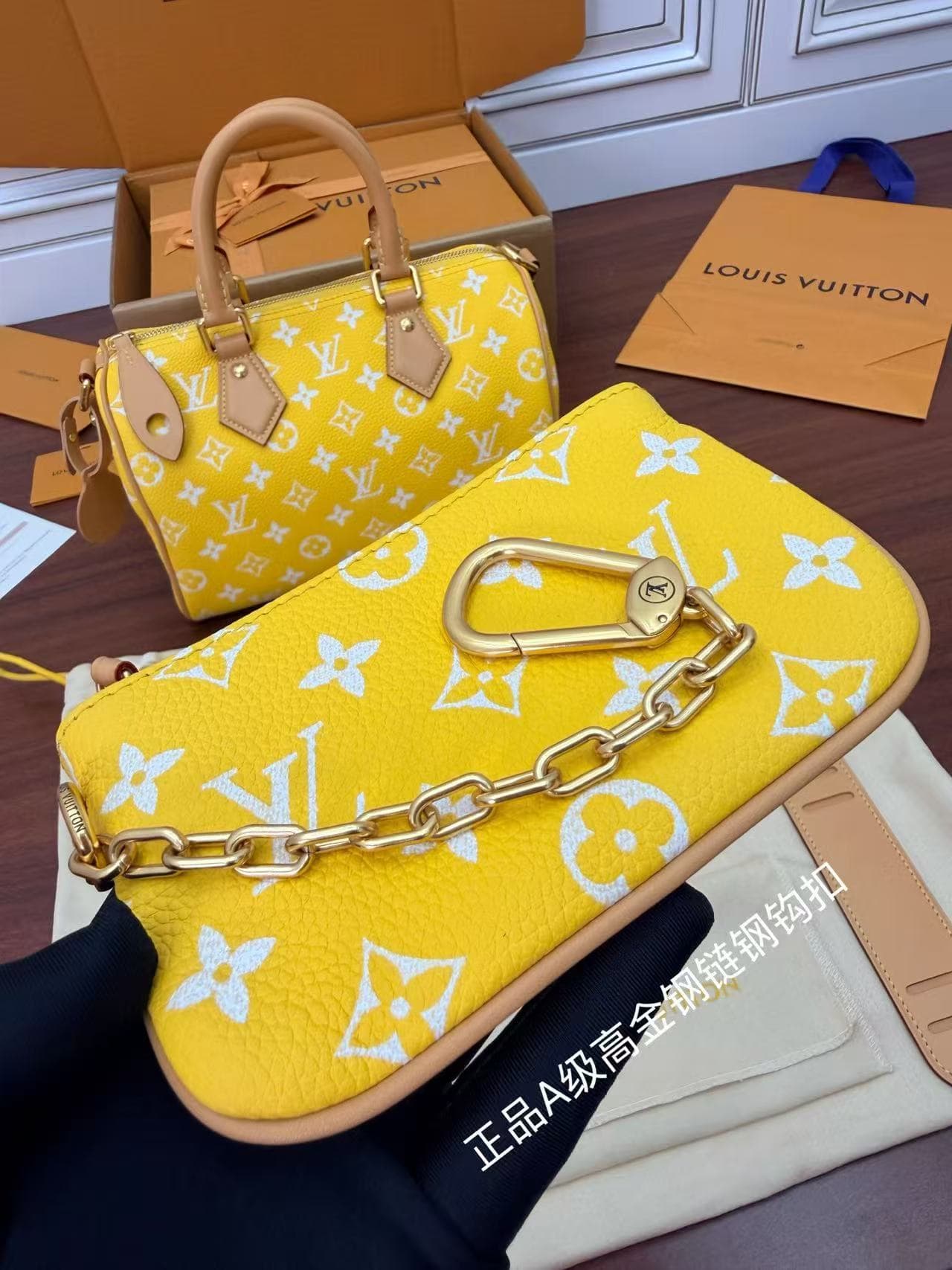 Louis Vuitton Speedy P9 Bandoulière 25 Lemonade Yellow Calf leather M13902 TOP