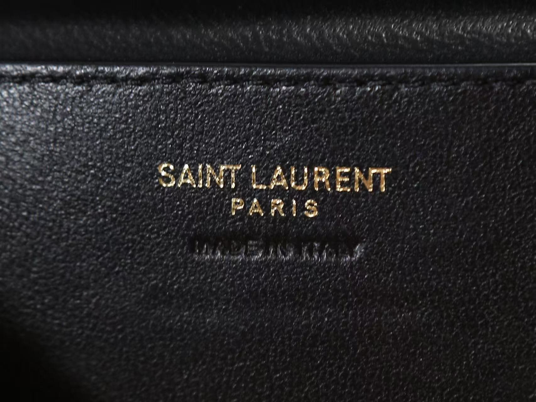 Saint Laurent Gaby mini lambskin vanity bag in light yellow high