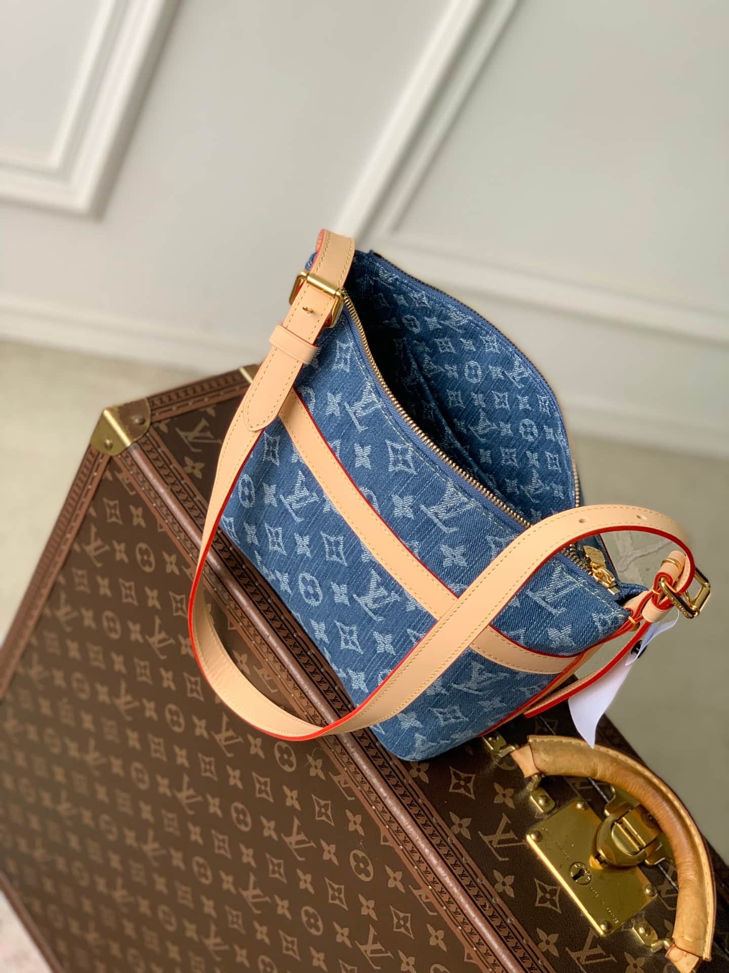 Louis Vuitton Cruiser Toiletry Bag Monogram Blue Denim M27945 High