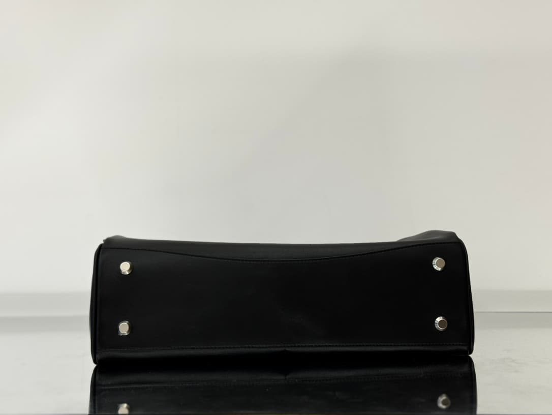 Balenciaga Rodeo Large Bag in Black Leather With Silver-Tone Metal TOP