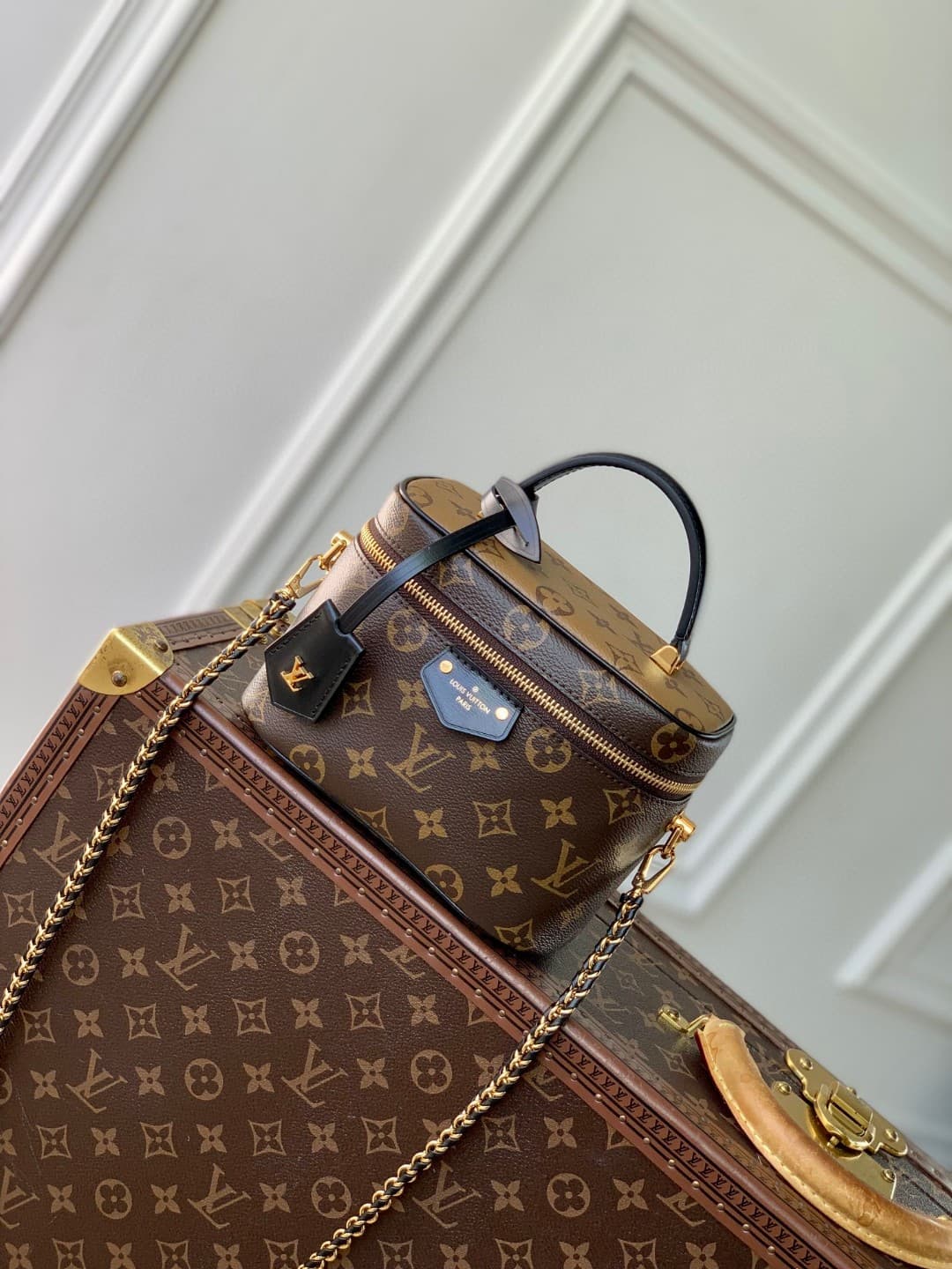 Louis Vuitton Vanity PM Bag Monogram and Reverse M47128 High