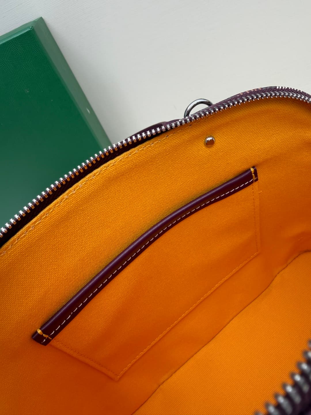 Goyard Vendôme mini bag in Goyardine coated canvas burgundy high