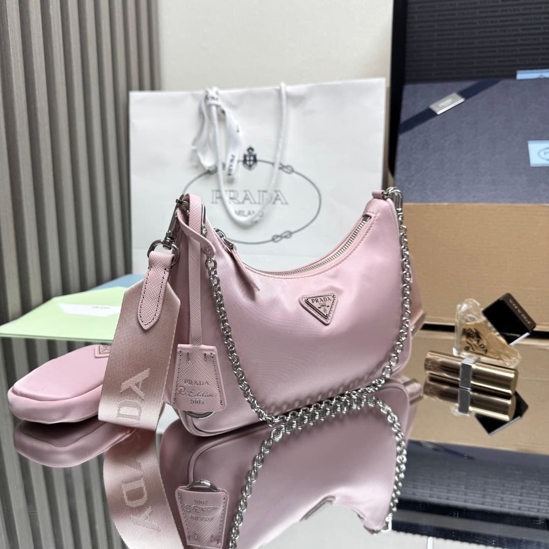 Prada Re-Edition 2005 Nylon bag 1BH204 Pink High