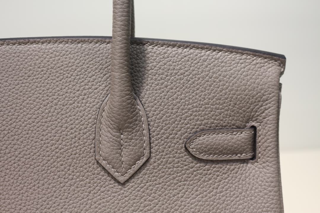 Hermes Birkin 25/30/35cm Bag Togo Leather In Gris Asphalte WAX High