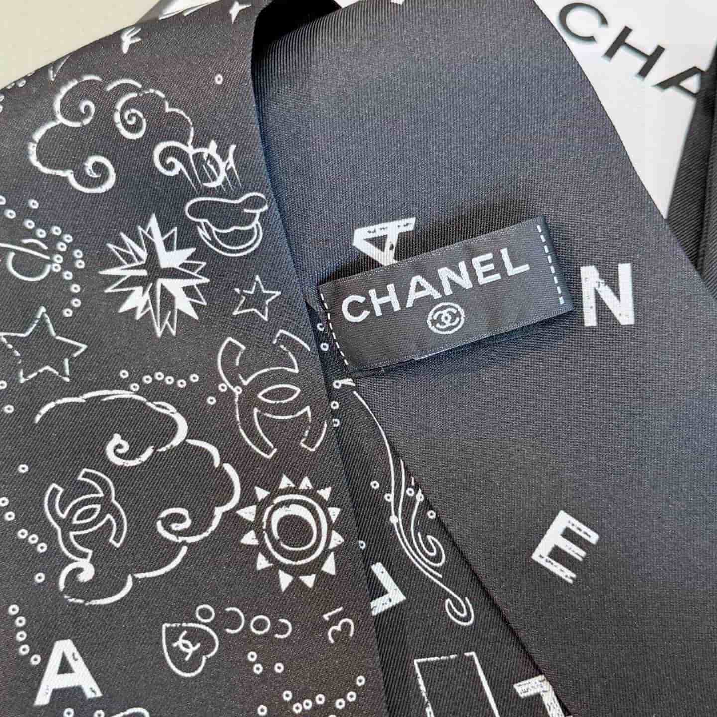 Chanel Silk Slim Bandeau Scarf